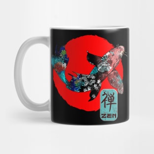 Japan Koi Carp Fish Water Pond Asian Japanese Symbol Art 245 Mug